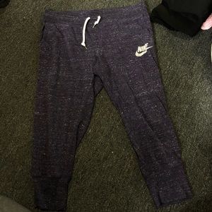 Purple Nike Vintage Crop Joggers Large